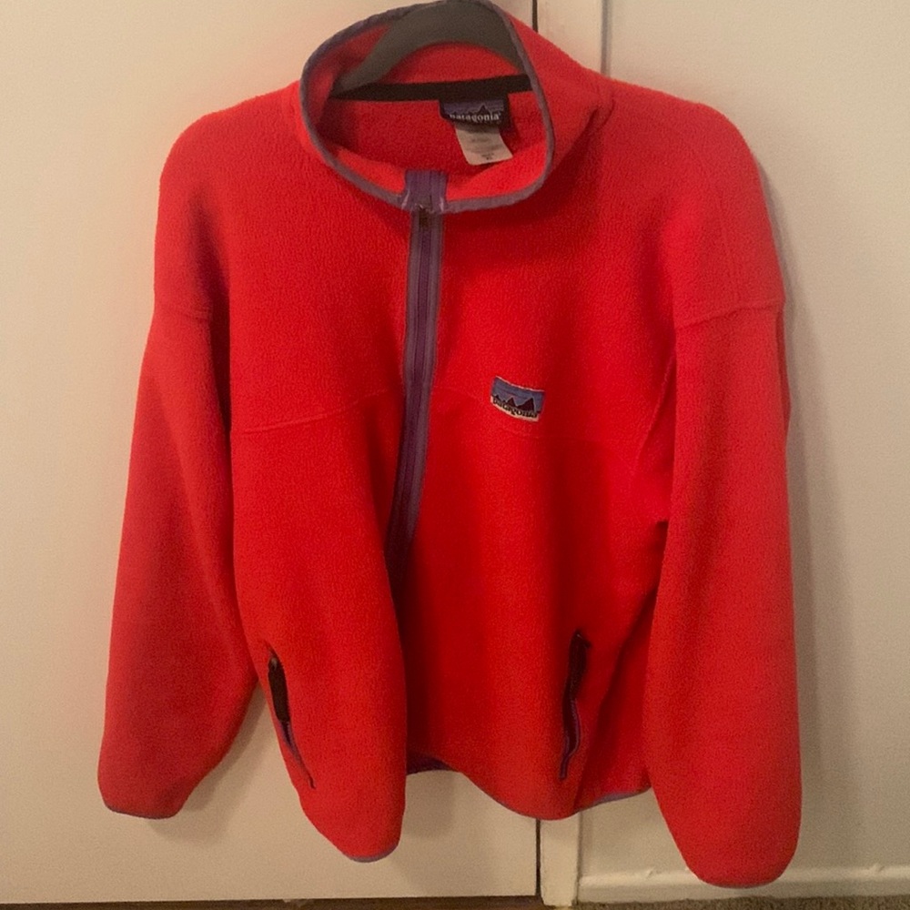 Vintage orange/red and purple Patagonia synchilla jacket. Great condition.